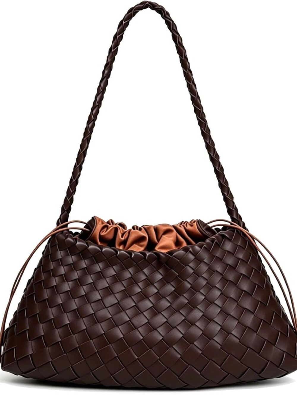 Woven Shoulder Bags for Women Slouchy Hobo Tote Purse